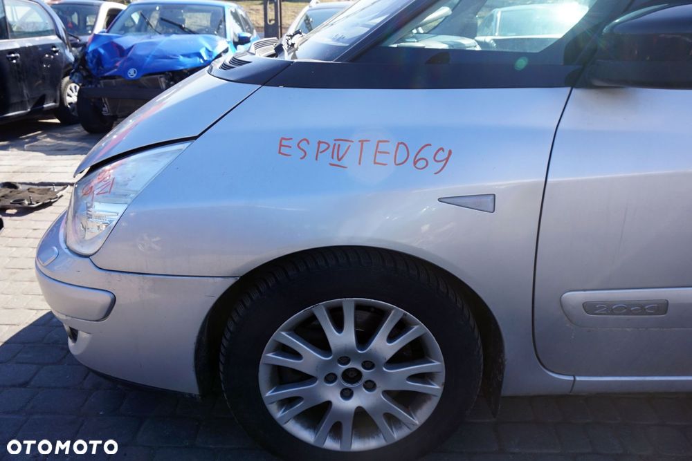 MASKA ZDERZAK BŁOTNIKI LAMPY ESPACE GRAND IV PH2 LIFT TED69  RENAULT 2006-2010 SREBRNY PRZÓD KOMPLETNY - 14
