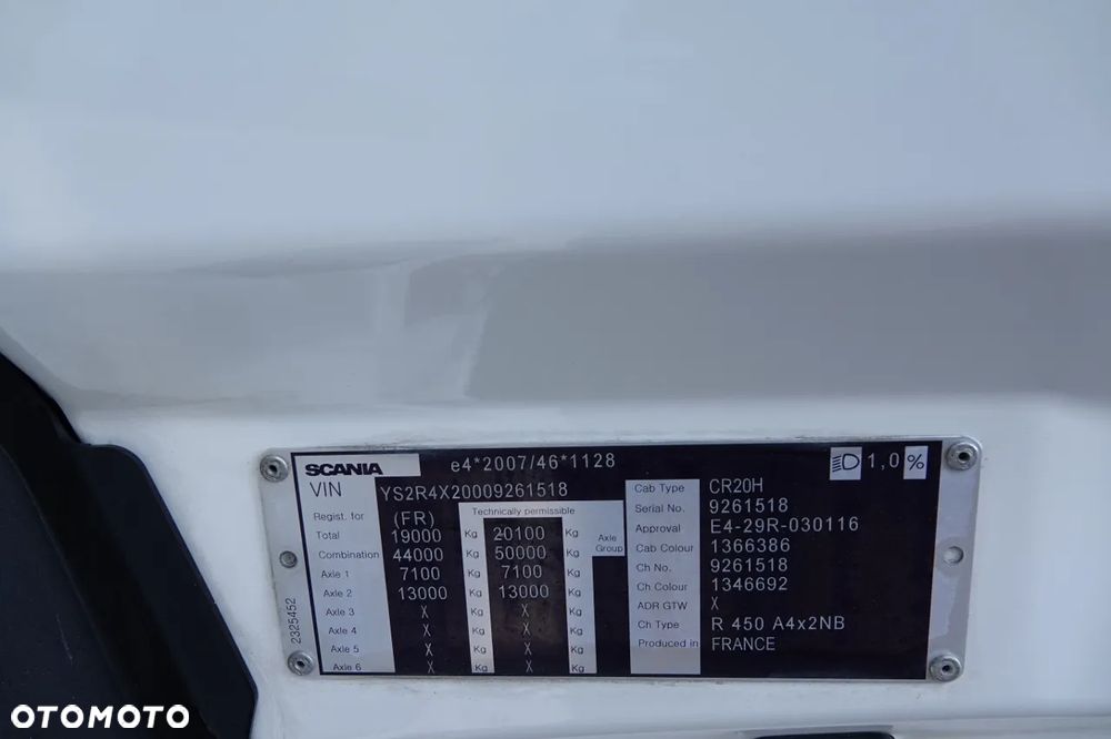 Scania R 450 / RETARDER / FULL AIRMATIC / OPONY 100 % / ALUFELGI / SPROWADZONA / PO KONTRAKCIE SERWISOWYM - 35