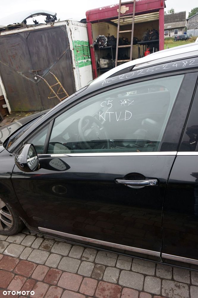 DRZWI PRZEDNIE LEWE C5 III X7 KOMBI KTVD  CZARNY CITROEN 2008-2017 - 1