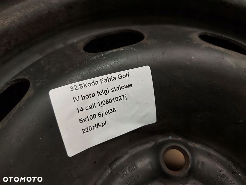fabia i golf iv felgi stalowe 14 5x100 6j et38 - 3