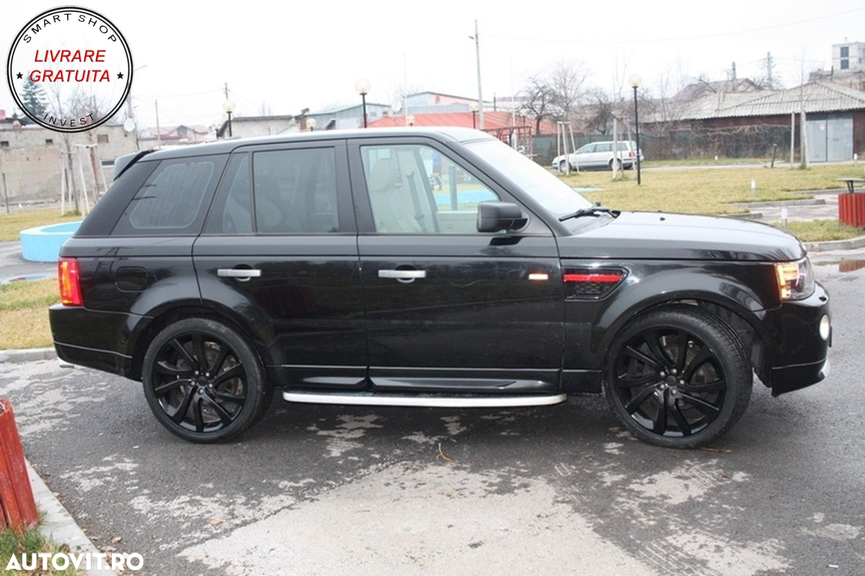 Pachet Exterior cu Grila Centrala Rosu Negru Land Range Rover Sport L320 Facelift - livrare gratuita - 14