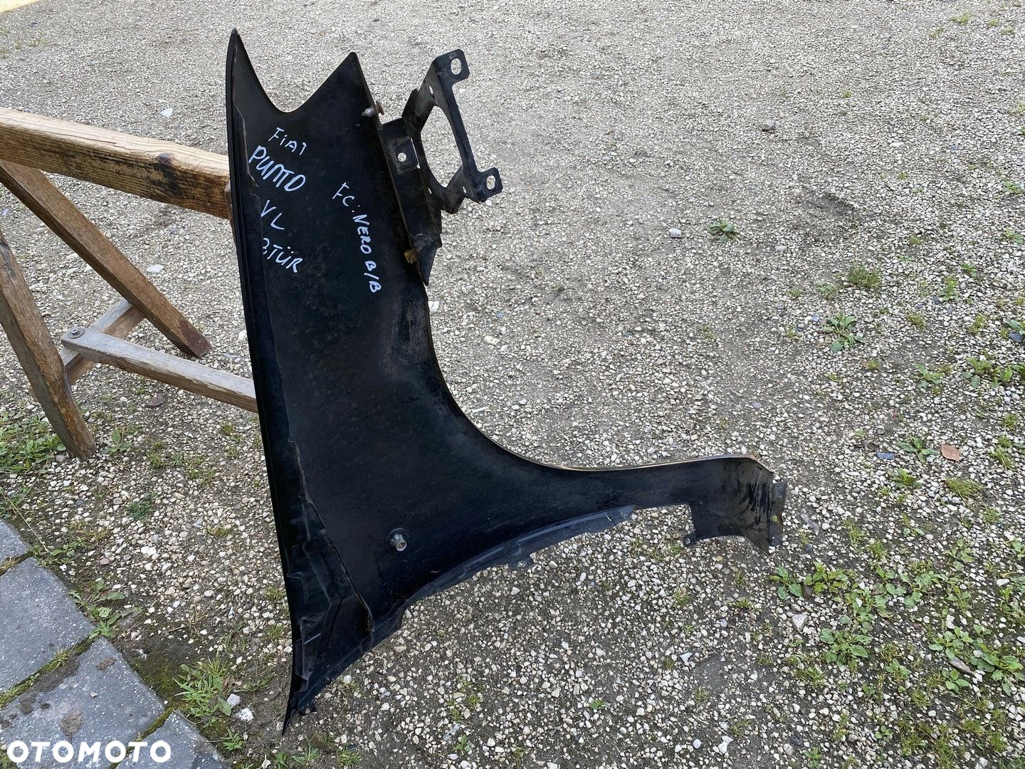 BŁOTNIK PRZEDNI LEWY FIAT PUNTO II LIFT LAKIER 981/B NEROB/B - 5
