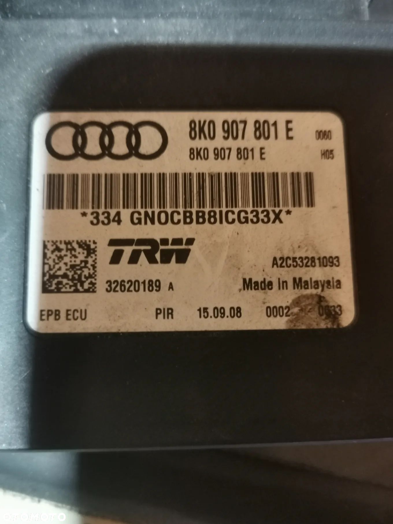 MODUŁ STEROWNIK HAMULCA RĘCZNEGO AUDI A4 B8 A5 8T 8K0907801E - 1