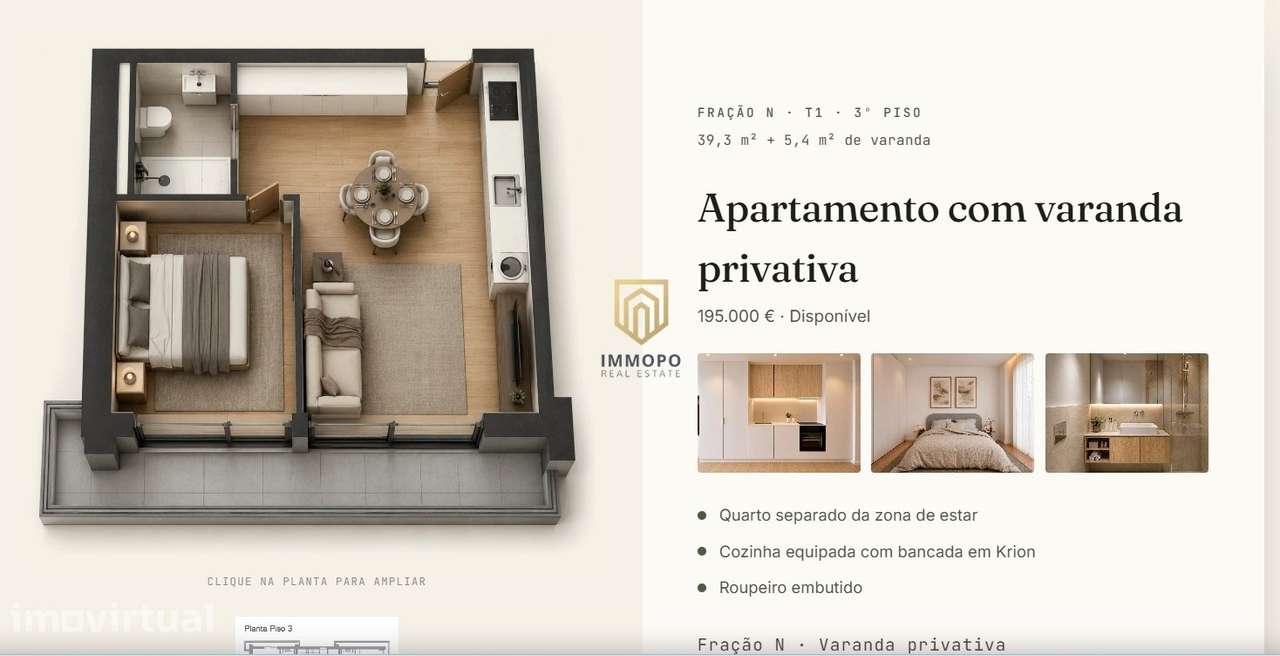Apartamento T1 Venda em Perafita, Lavra e Santa Cruz do Bispo,Matosinh - Grande imagem: 2/2