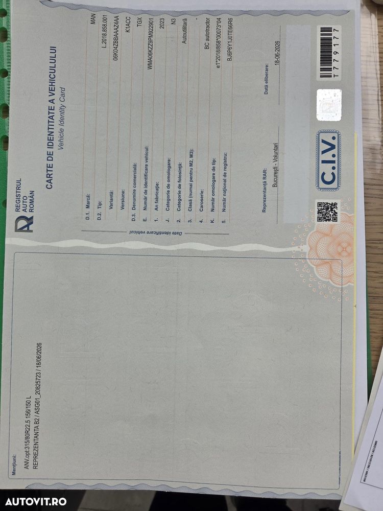 MAN TGX 18.510, 2023,126.353, AUTOMATA+RETARDER, 2 paturi, Cab inalta si lata cu SPOILERE, KIT BASCULARE, FRIGIDER, rulata in GERMANIA, Carte Identitate RAR, rezervor 600l aluminiu, volan piele, CA NOU, posibilitate leasing 4 ani-PROMOTIE 66.900 EUR+Tva - 38
