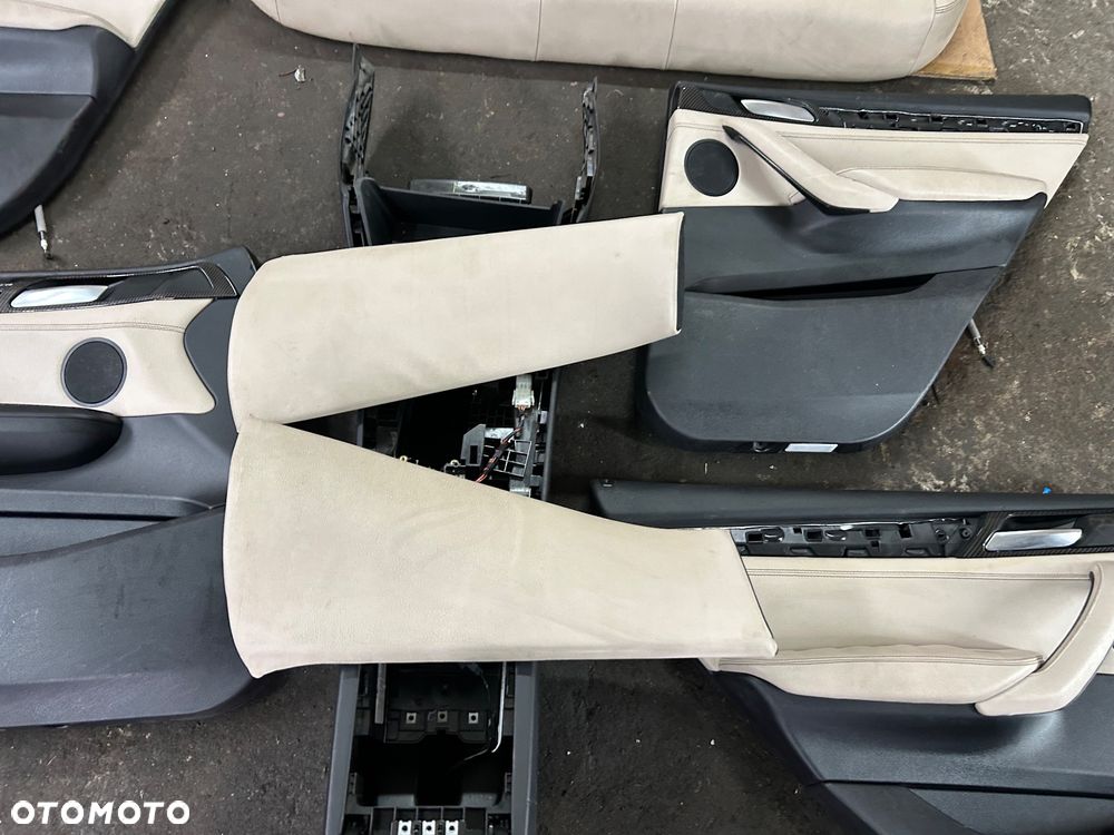 Bmw x3 f25 komplet foteli fotele tapicerki boczki jasna skóra komplet - 2