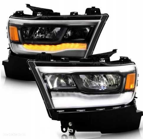Dodge RAM 1500 Lampa LED Komplet Lewa Prawa Czarne 2019, 2022, 2024 - 6