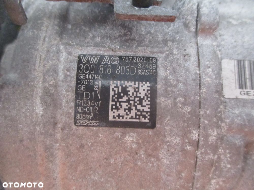 SKODA VW 3Q0816803D 447140-7013 KOMPRESOR SPRĘŻARKA KLIMATYZACJI - 2