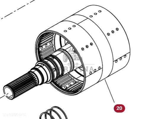 Massey Ferguson 7516 Wał Koszyk Obudowa Sprzęgła CZĘŚCI 3797016M96 - 1