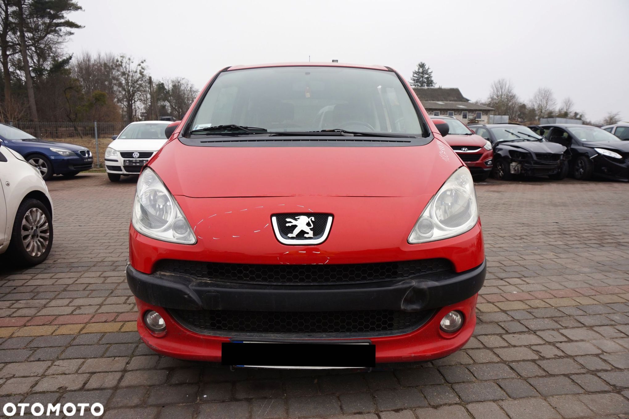 MASKA ZDERZAK BŁOTNIKI LAMPY 1007  KKNB  PEUGEOT 2005-2009 CZERWONY PRZÓD KOMPLETNY - 1