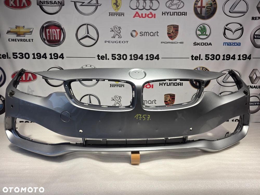 BMW F32 / F33 / F36 LIFT 12- ŁADNY ZDERZAK PRZEDNI PRZÓD NA SPRYSKI + 4xPDC SZARY / GRAFITOWY METALIK SPACEGRAU , NR 51117294651 / 7294651 , NR AUKCJI NZ1757 - 1