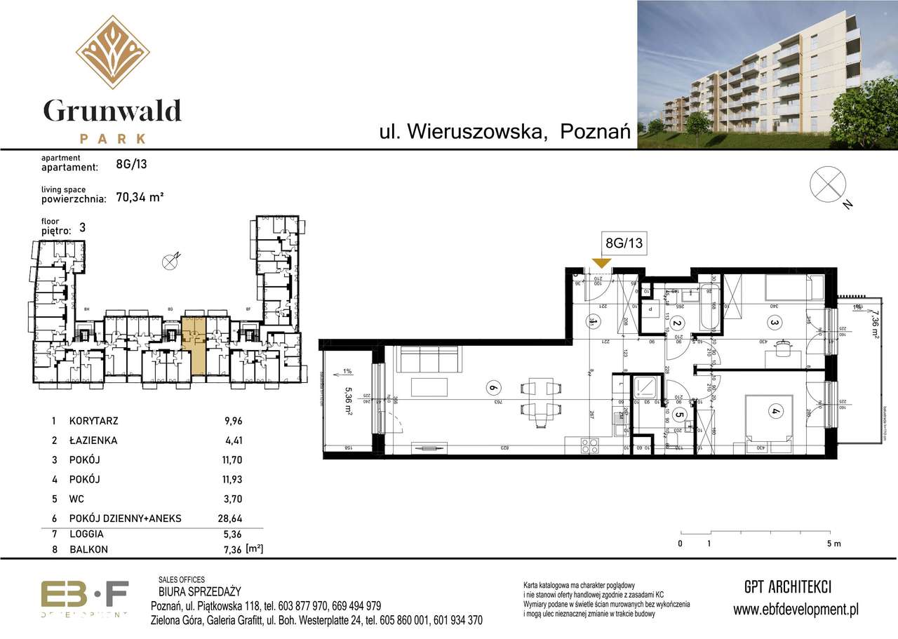 Grunwald Park | mieszkanie 3-pok. | 8G_13