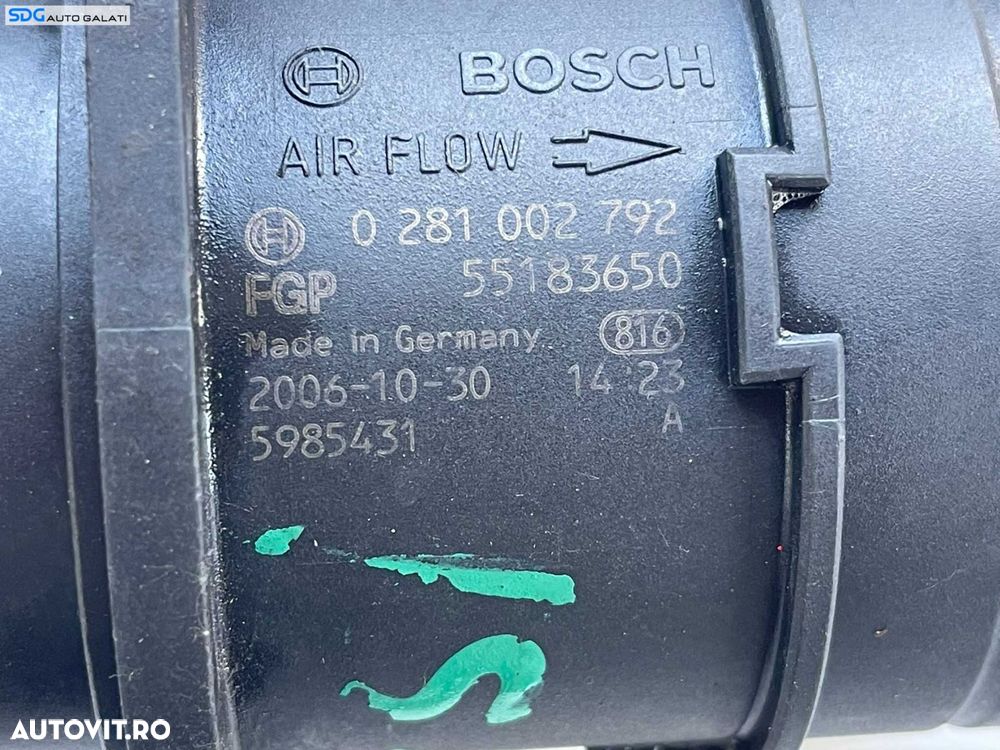 Debitmetru Aer Lancia Ypsilon 1.3 JTD 2011 - 2018 Cod 0281002792 55183650 (compatibil cu codurile 95513367 0281002793) [B3504] - 5