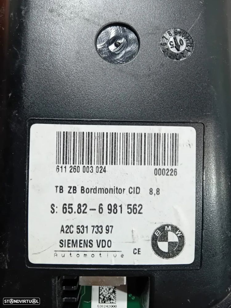 Display Ecrã Profissional BMW Série 5 E60 E61 BMW Série 3 E90 E91 E92 E93 6981562 Original - 8