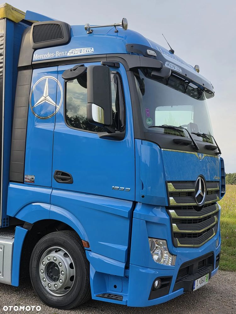 Mercedes-Benz ACTROS 1833 / FIRANKA/ WINDA / NOWY TACHOGRAF G2V2 / NOWE OPONY / 19PALET / 8TON ŁADOWNOŚCI / AUTOMAT / DUŻY SILNIK  / SYPIALKA / SERWISOWANY / 2018 / JAK NOWY  / - 8