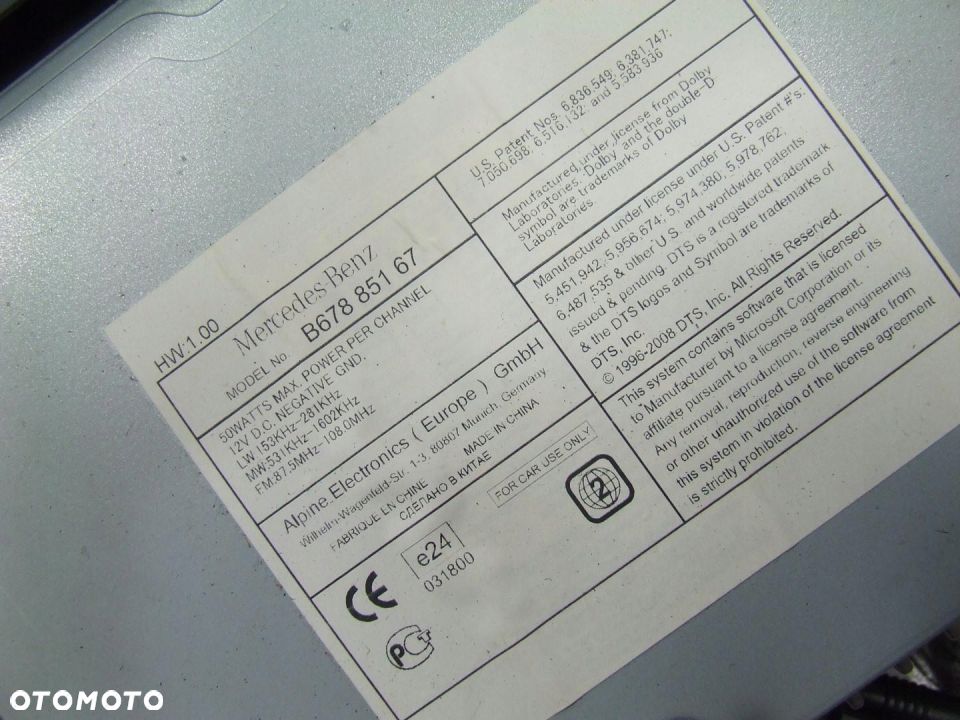 MERCEDES KLASA B W245 RADIO BDAG006A - 11