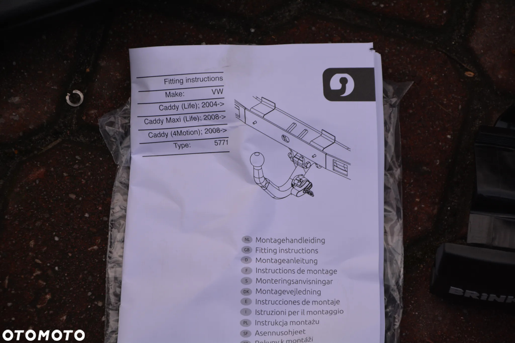 VW  Caddy / Maxi / 4 Motion  -   Hak Brink wypinany klucz - 5