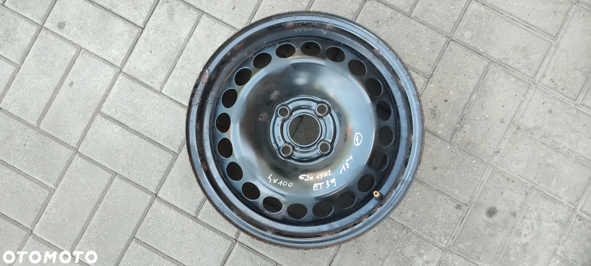 FELGI STALOWE 4x100 6Jx15 CALI ET39 OPEL CORSA D,E FIAT GRANDEPUNTO 4 SZTUKI KOMPLET - 2