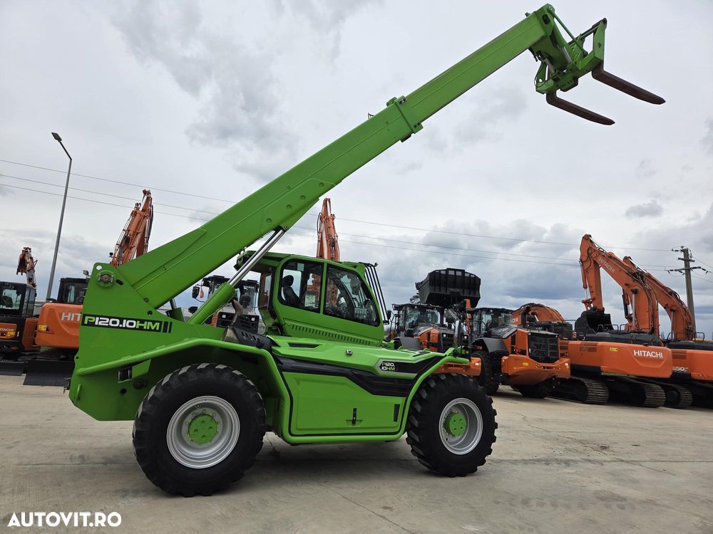 Merlo CA SI O MACARA de 12t, P120.10, ridica 12t la 5m si 7t la 10m, 1.164h, 2018, furci, cupa 3,5mc, Masa operational 15,6t, sistem protectie cu 3 camere/parte, protectie cabina, Aer cond, cilindri de MACARA, posibil leasing 2 ani, PROMOTIE 93.900 EUR+Tva - 4