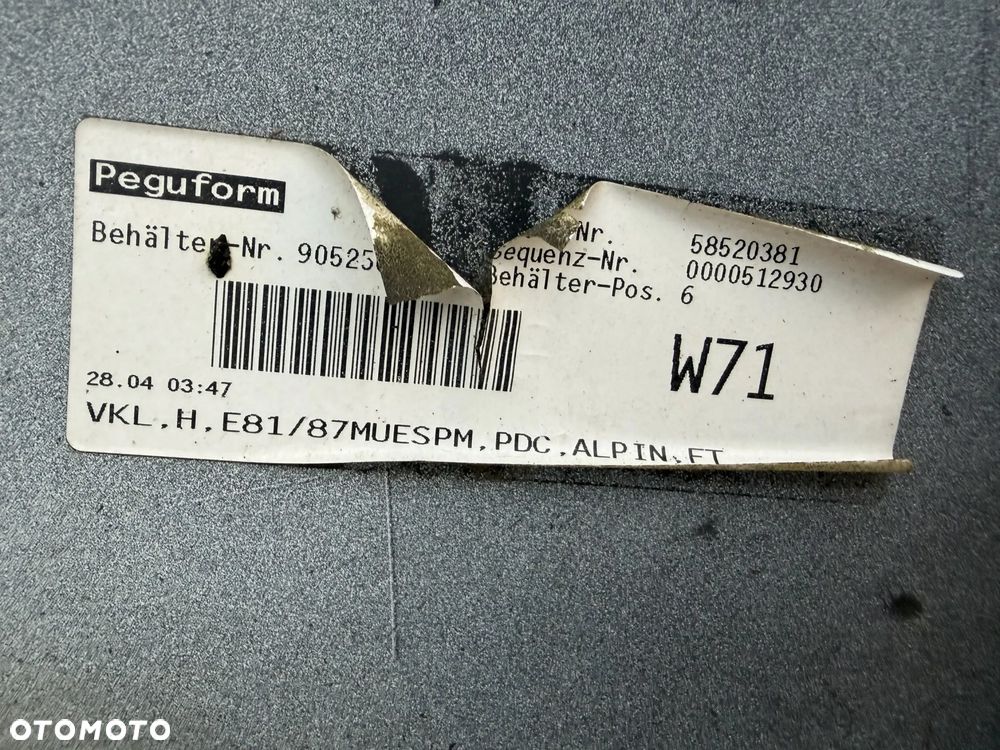 ZDERZAK TYŁ  BMW 1 E81 E87 M PAKIET ORYGINAŁ PDC - 7