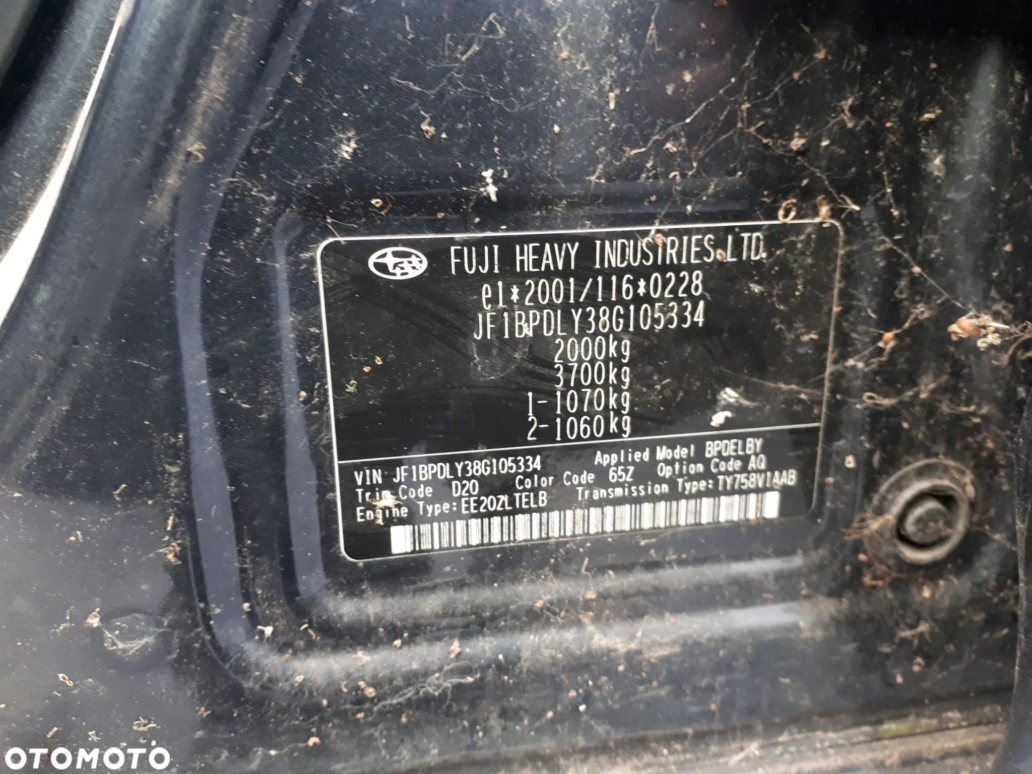 SUBARU LEGACY IV 06-08 LIFT 2.0 D PAS BEZPIECZEŃSTWA PRZOD PRAWY LEWY - 29
