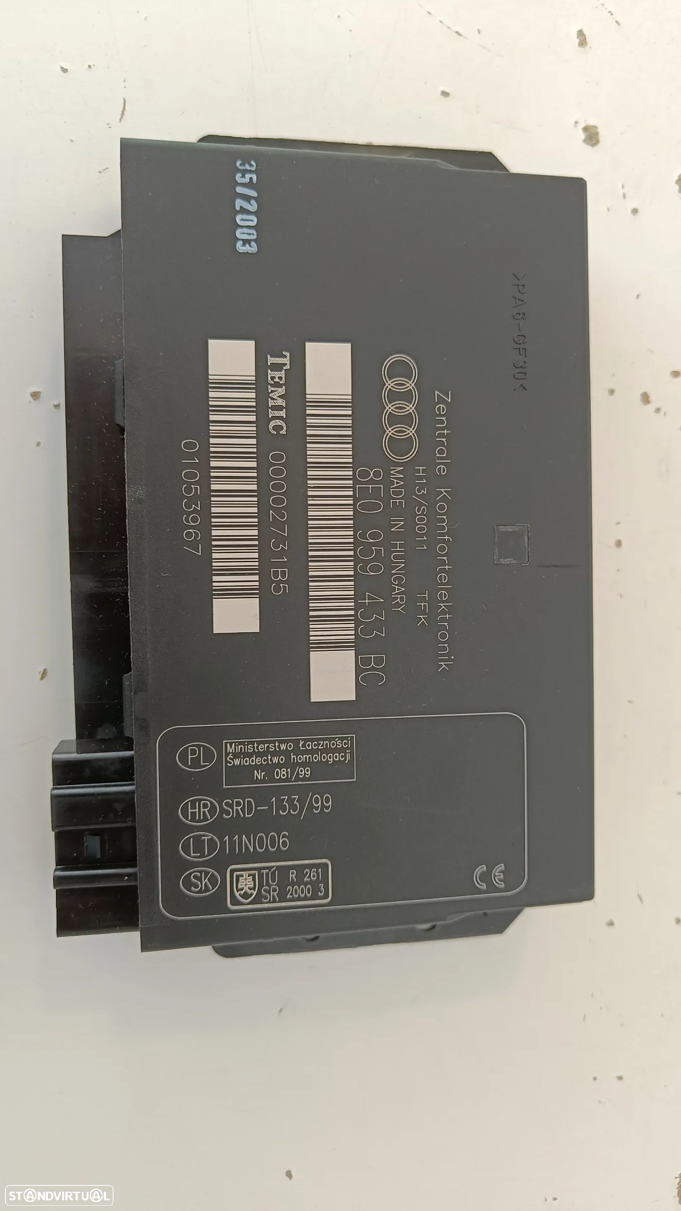 Módulo Confort Audi A4 B6 2003 - 8E0959433BC - 1