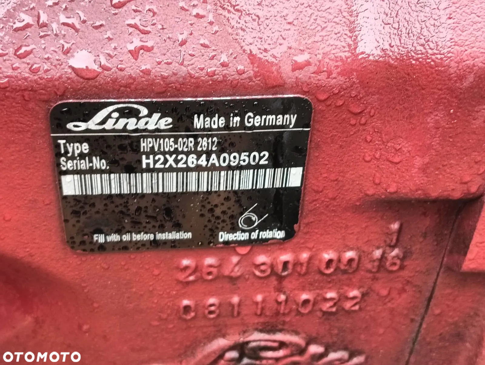 Pompa hydrauliczna jazdy LINDE HPV105-02R 2612 - 2