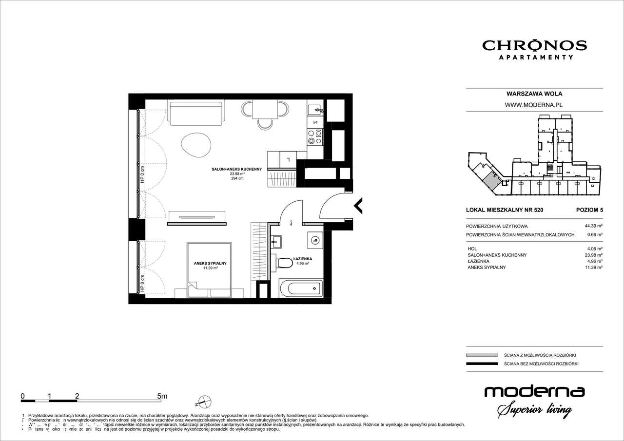 2-pokojowy apartament 44m2 Bezpośrednio - Pełny obrazek: 2/23