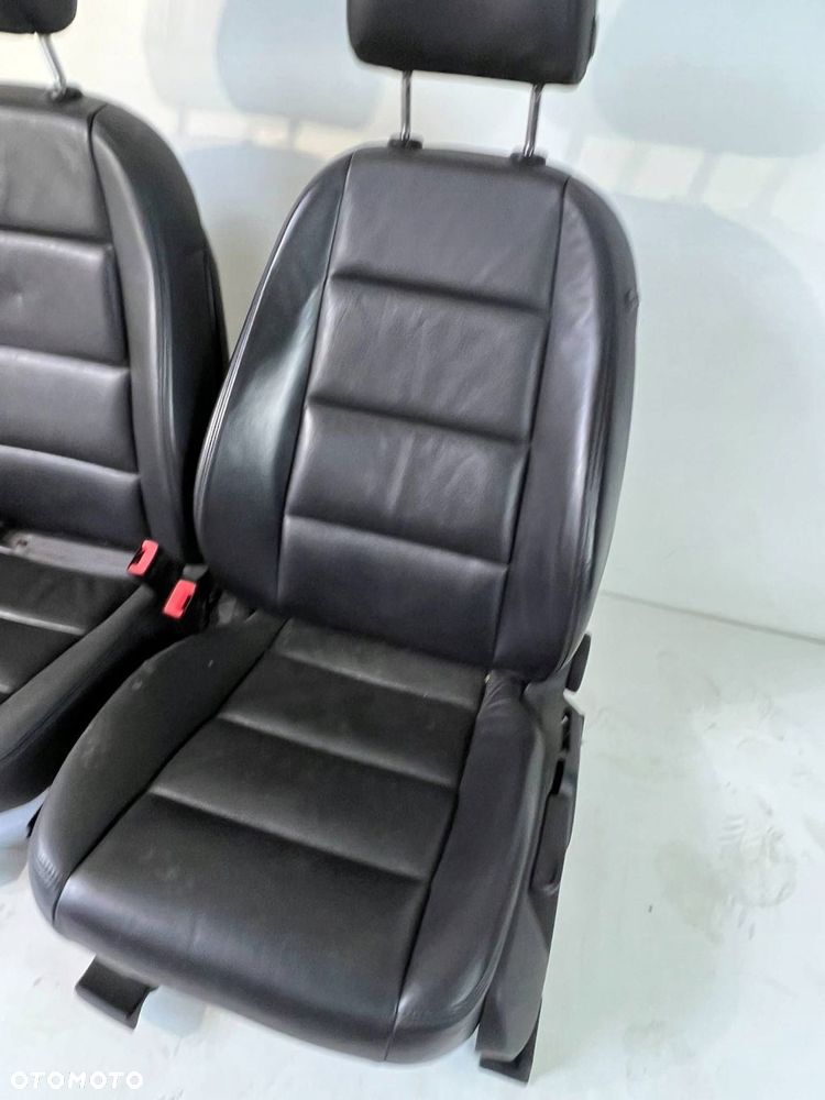 Fotele / Kanapa / Komplet CZARNA SKÓRA GRZANE Audi A6 S6 C6 4F 2010 - 4