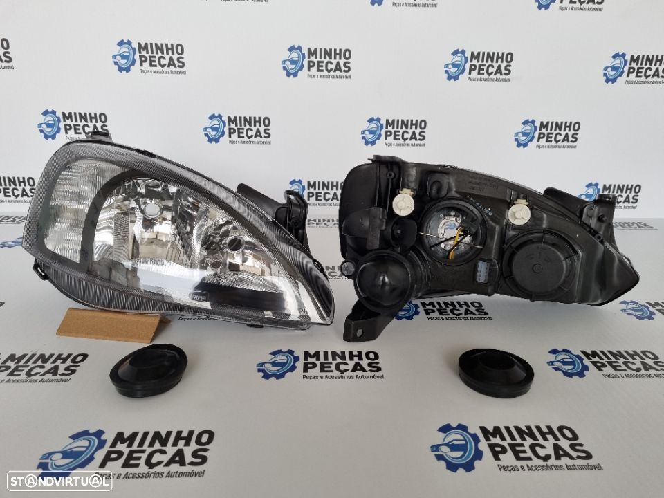 Faróis Opel Corsa C Fundo Preto - 7