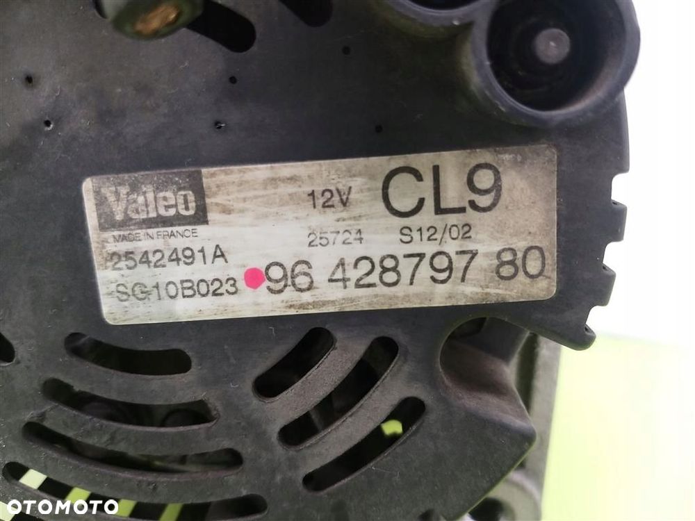 Alternator Peugeot 307  I 1.6B 107KM 2001-2008 VALEO 9642879780 2542491A - 7