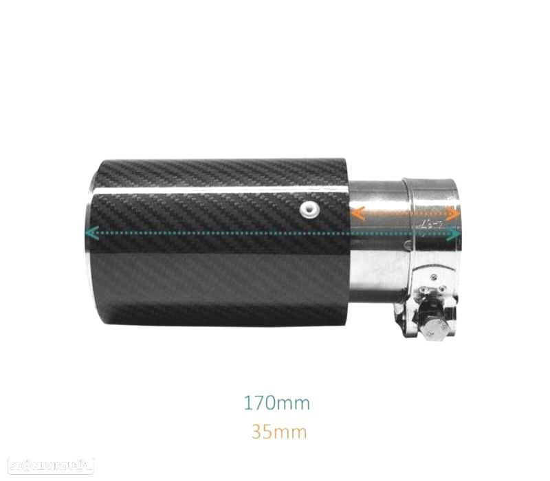 PONTEIRA DE ESCAPE BMW LOOK M CARBONO - 6