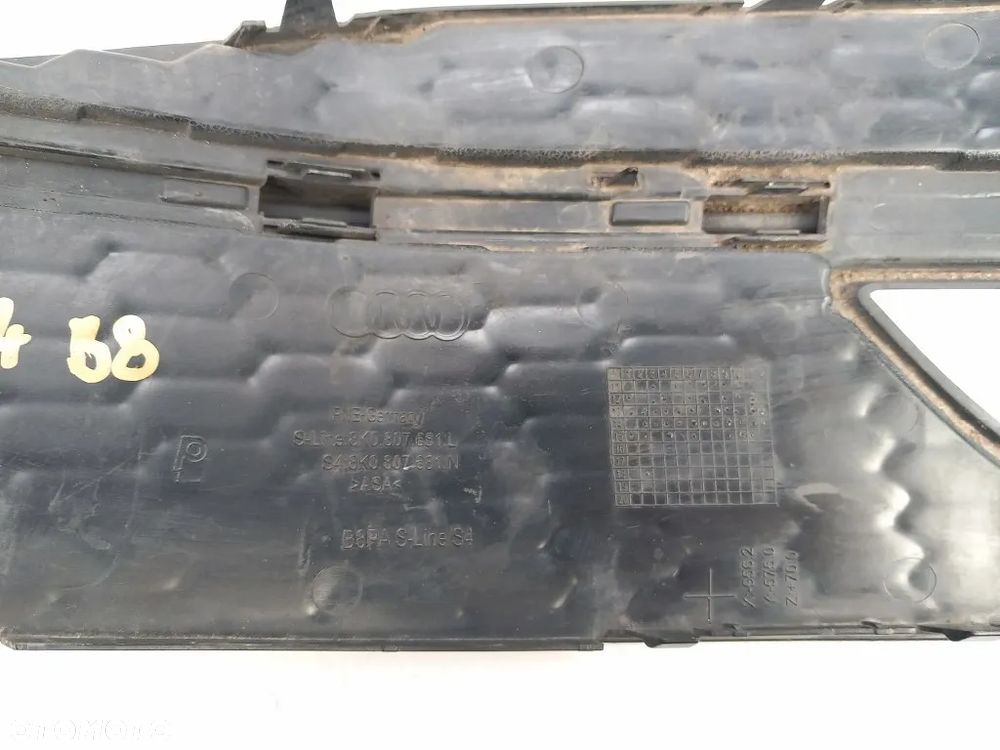 Atrapa Lewa Kratka Zderzaka Przód Audi A4 B8 Lift S-Line 8K0807681L - 5
