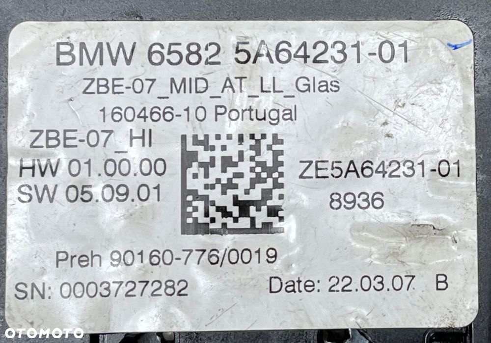 PANEL STEROWANIA KONTROLER I DRIVE BMW X3 G01 X4 G02 5A64231 22.03.07 - 16