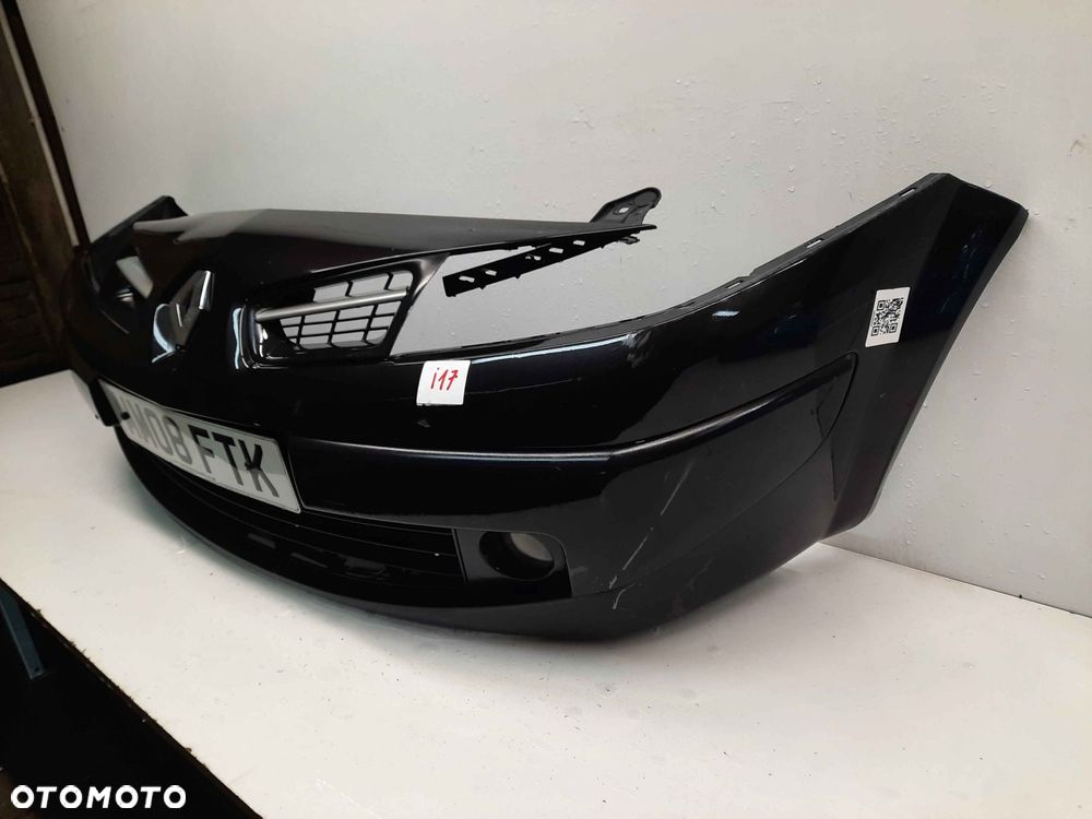 } ZDERZAK PRZÓD PRZEDNI RENAULT MEGANE 2 II LIFT FL NV676 CZARNY HALOGENY - 3
