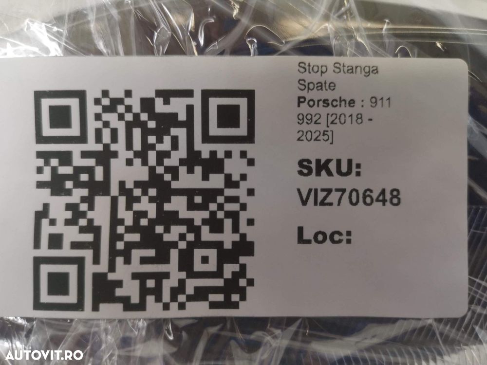 Stop Stanga Spate Porsche 911 992 2018 2019 2020 2021 2022 2023 2024 2 - 9