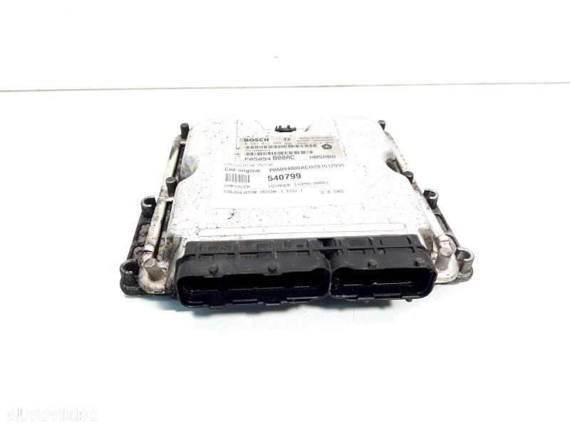 Calculator motor, cod P05094800AC, 0281012999, Chrysler Voyager IV (RG, RS) 2.8 CRD (id:540799) - 1