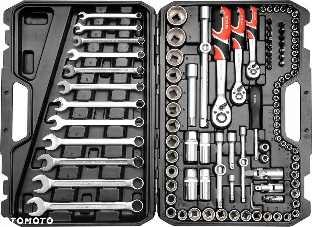 YATO KLUCZE NASADOWE ZESTAW NARZĘDZI KLUCZY 111el. 1/4" 3/8" 1/2" YT-38831 - 3