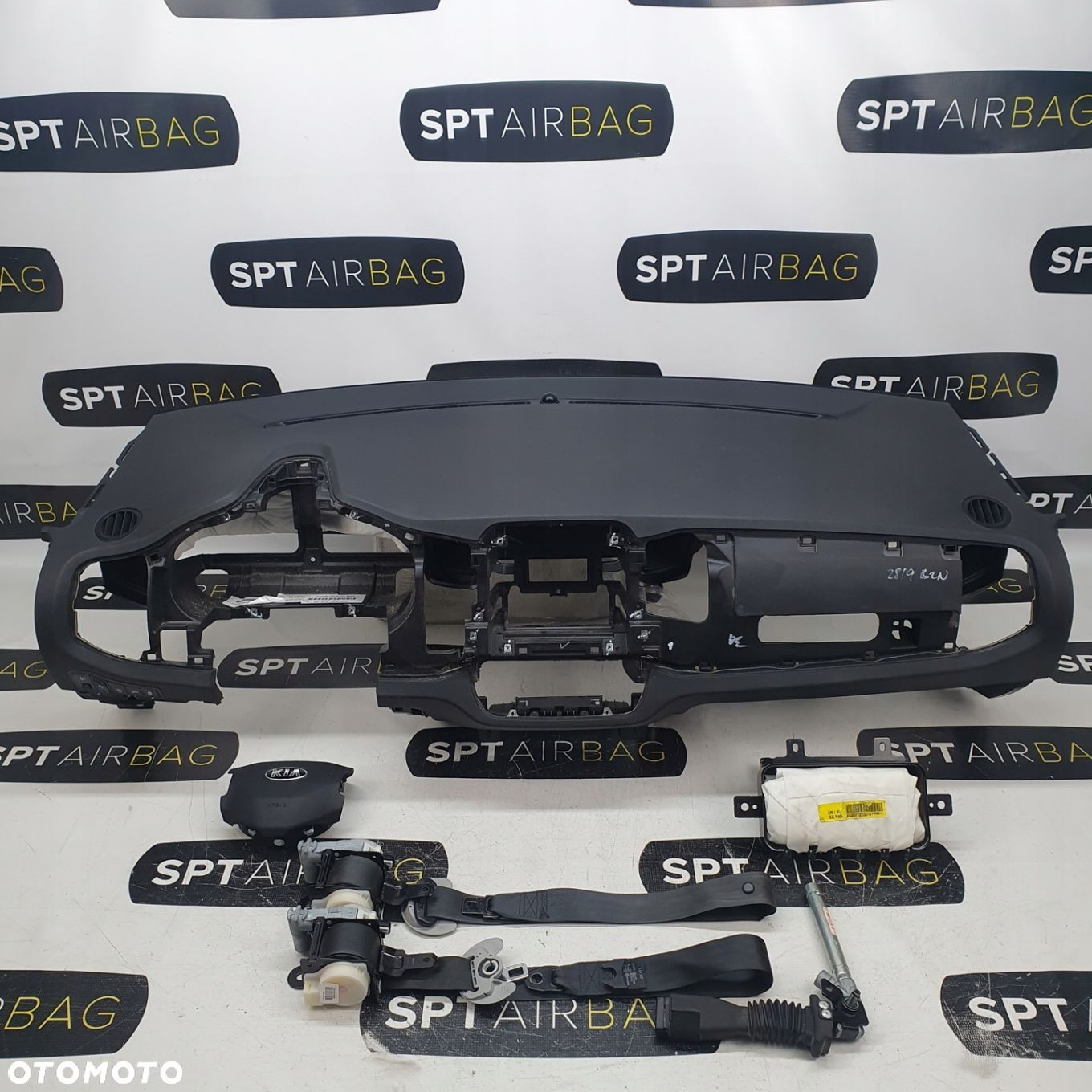 KIA SPORTAGE III 3 DESKA ROZDZIELCZA KONSOLA KOKPIT PULPIT PODUSZKI AIRBAG AIR BAG PASY KIT SET - 1