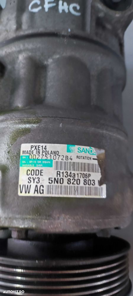 Compresor clima volkswagen vw golf 6 2.0 CFHC cod 5N0820803H - 5