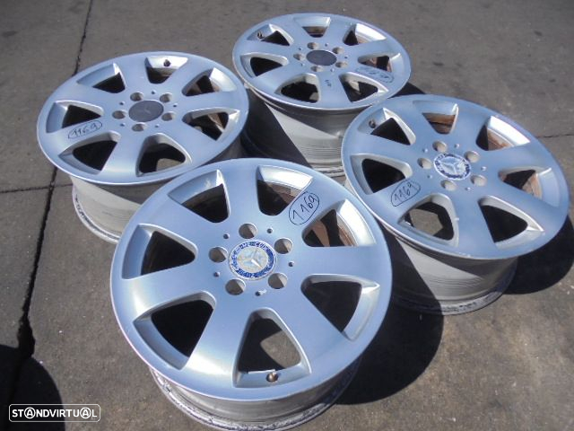 Jogo De Jantes A2114015602 MERCEDES S211 W211 FASE 2 2008 220CDI  170CV 5P PRETO 42 7.5Jx16 5X112 66MM - 5