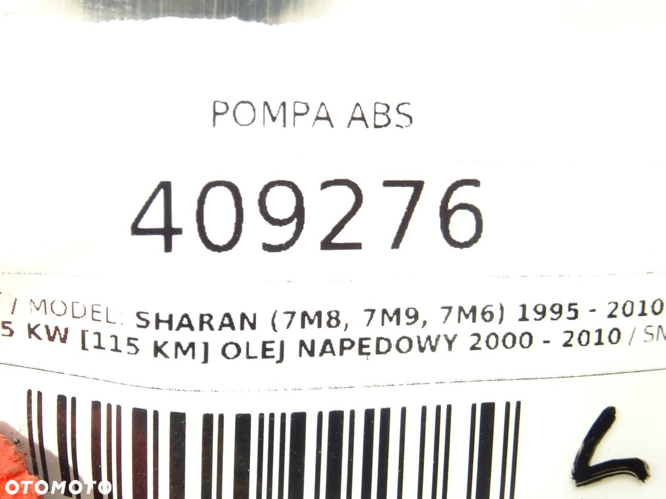 POMPA ABS - 199.00 PLN - VW SHARAN (7M8, 7M9, 7M6) 1995 - 2010 1.9 TDI 85 kW [115 KM] olej napędowy - 4