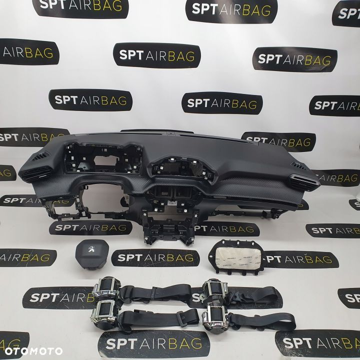 PEUGEOT 208 2008 II 2 DESKA ROZDZIELCZA KONSOLA KOKPIT PULPIT PODUSZKI AIRBAG AIR BAG PASY KIT SET - 1
