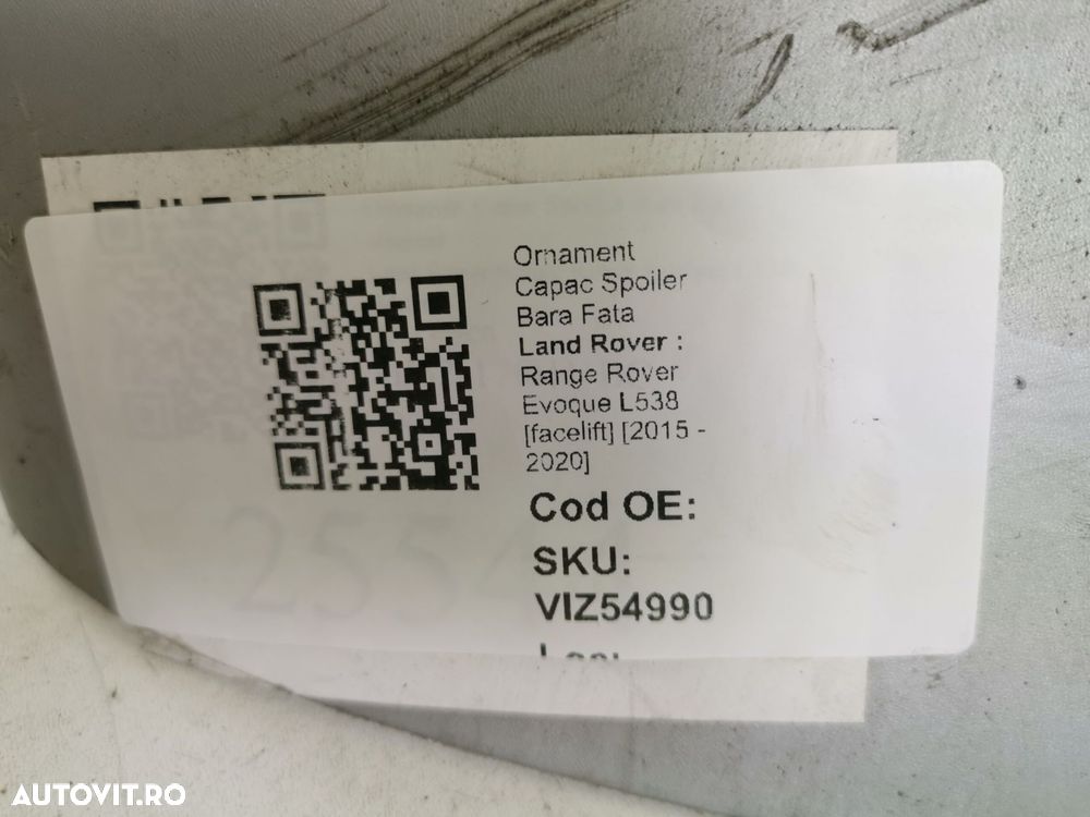 Ornament Capac Spoiler Bara Spate Land Rover  Range Rover Evoque L538 - 8