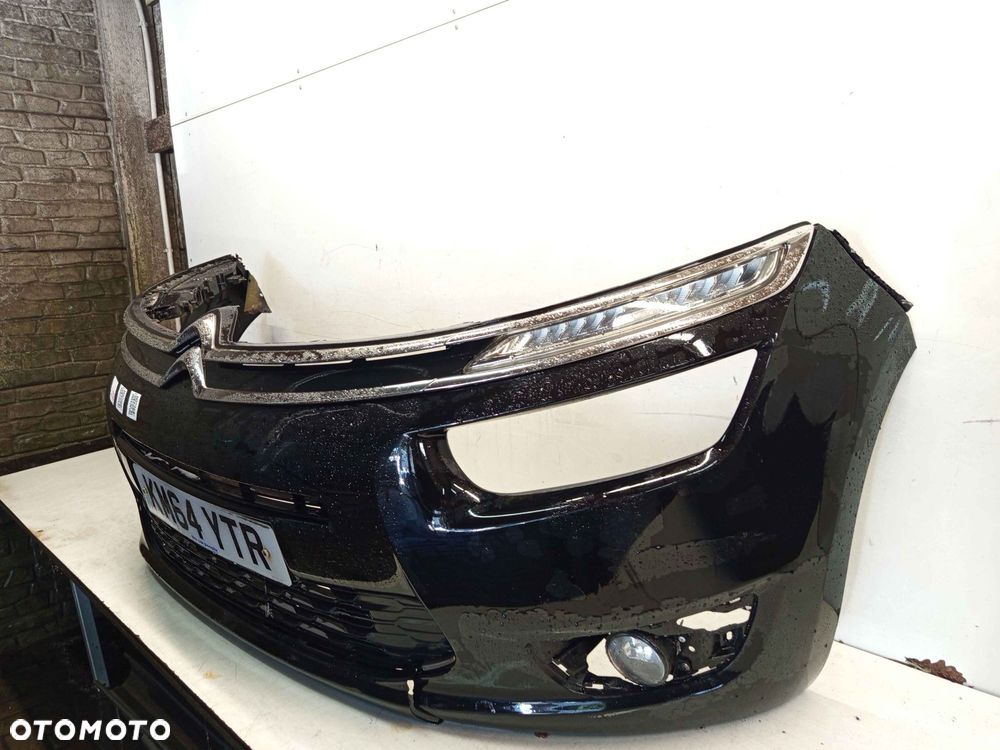 + ZDERZAK PRZÓD PRZEDNI CITROEN C4 PICASSO 2 II Gen. KTVD CZARNY LED DRL HALOGENY - 2