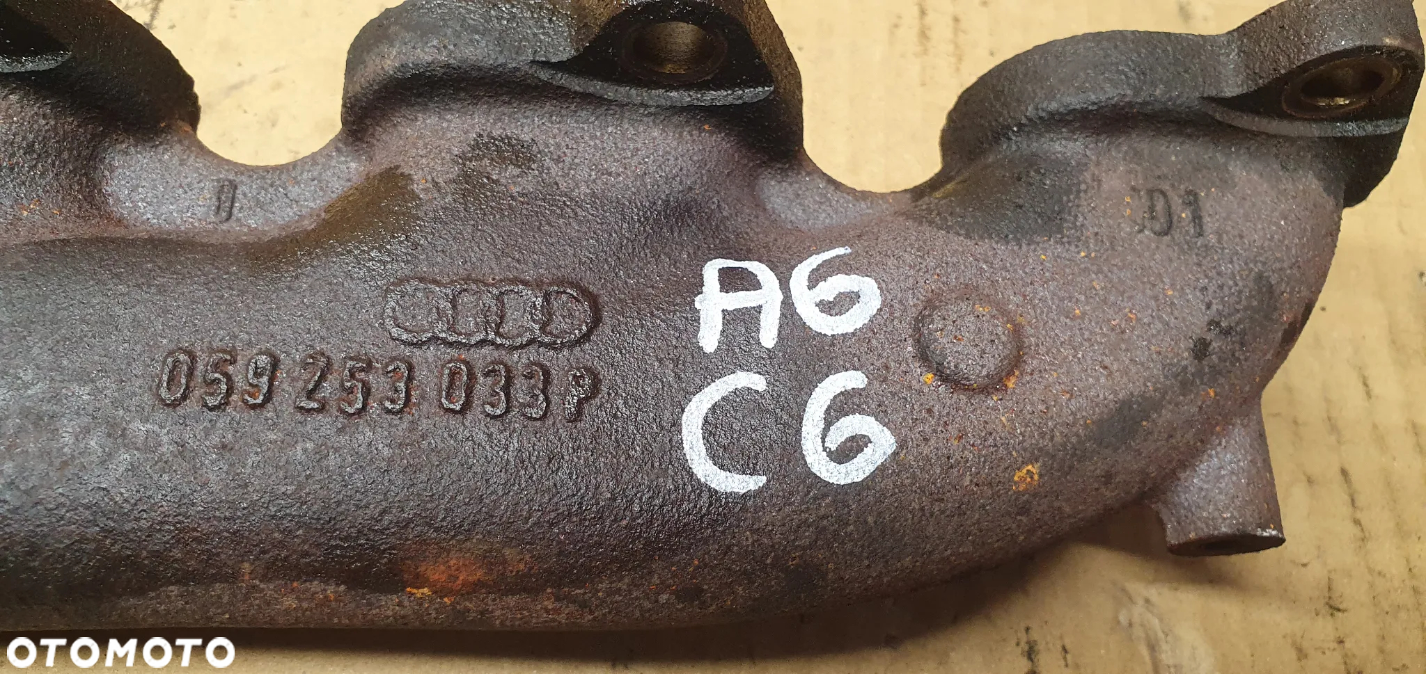 Kolektor wydechowy lewy Audi A6 C6 2.7 TDI 059253033P - 7