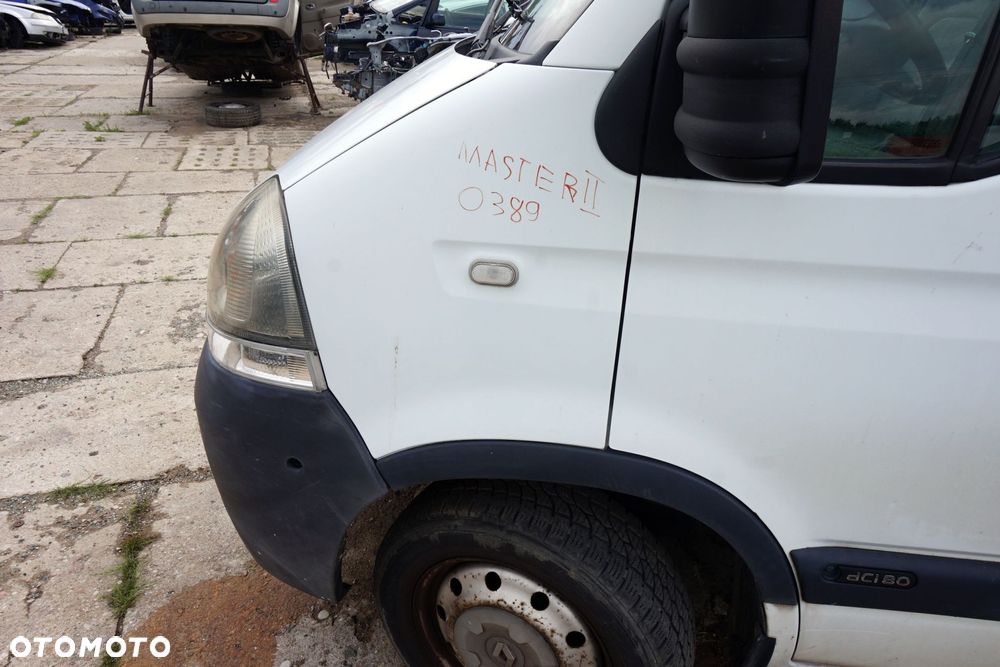 MASKA ZDERZAK BŁOTNIKI LAMPY MASTER II LIFT O389  RENAULT 2003-2010 BIAŁY PRZÓD KOMPLETNY - 11