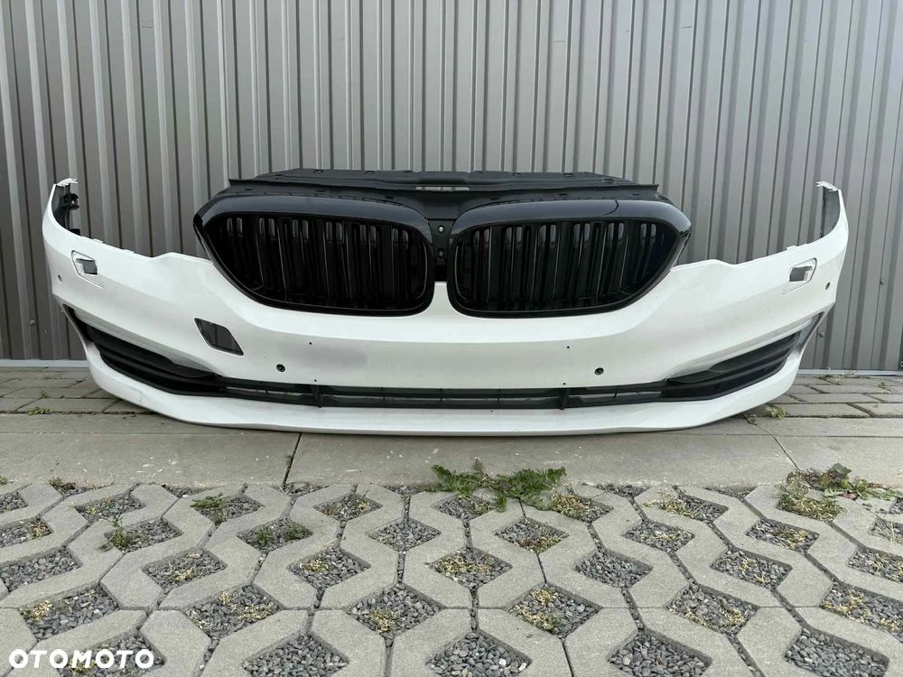 BMW 5 G30 Zderzak Przód Przedni kompletny Grill 4xPDC A300 Alpinweiss - 1