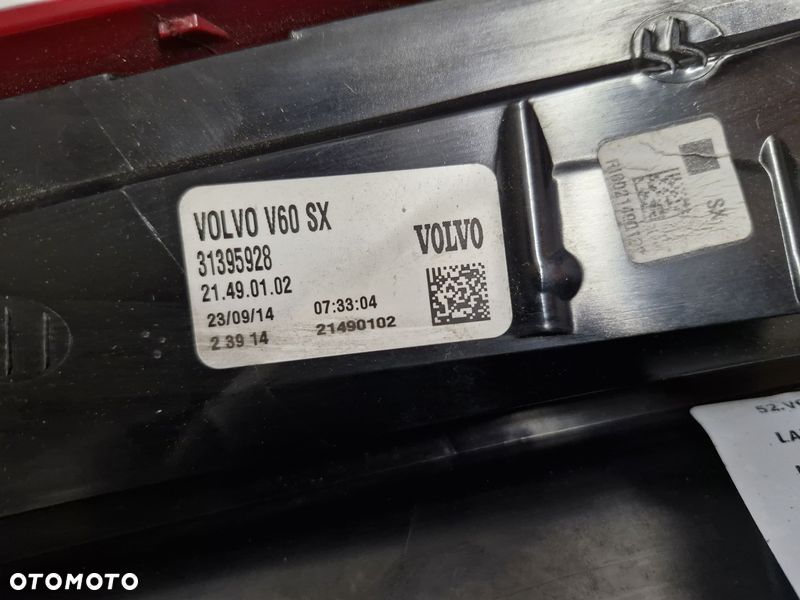 VOLVO V60 1 I LAMPA LEWY TYŁ LEWA TYLNA 31395928 - 8