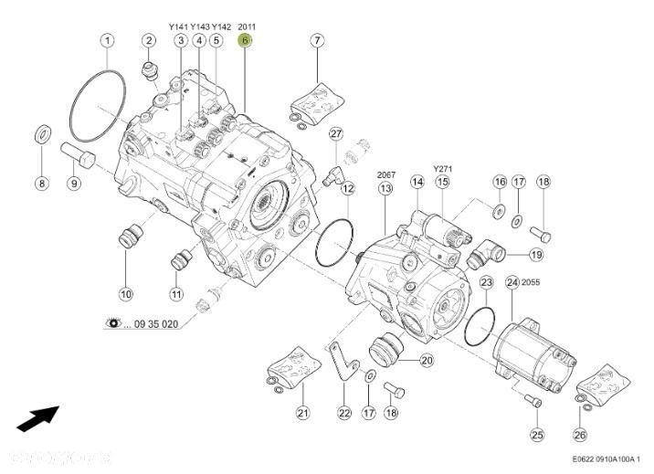 Claas Jaguar 970 - pompa hydrauliczna 0001247002 - 1
